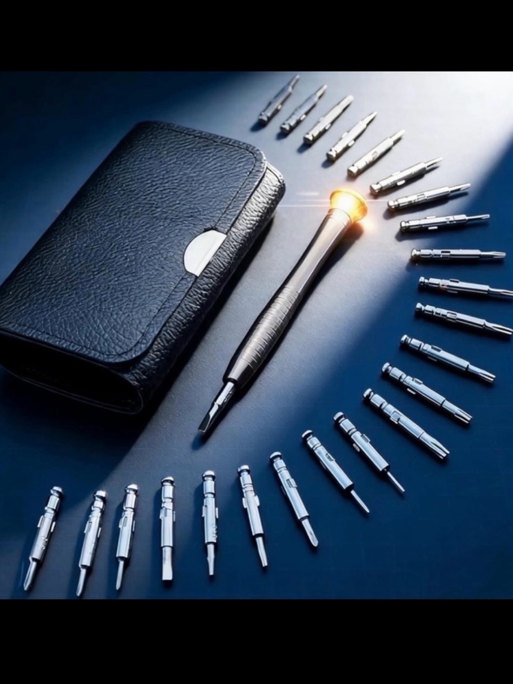 New 24-in-1 Precision Screwdriver Set with Black Case